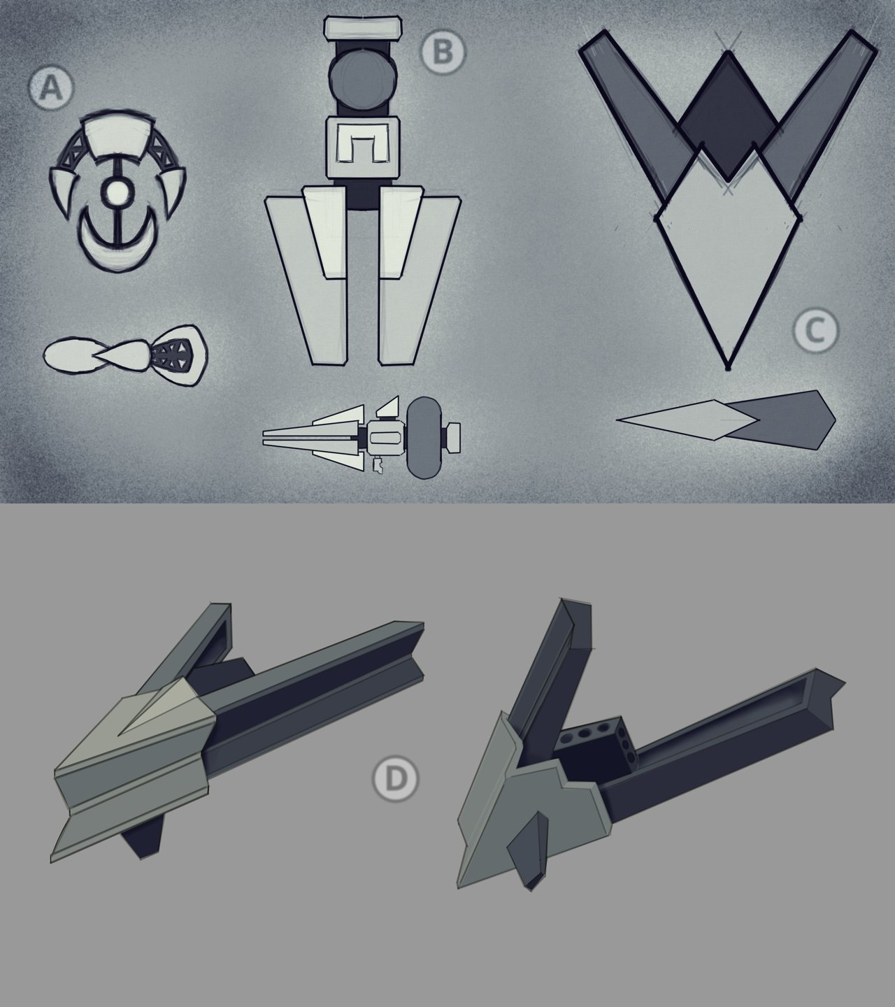 Spaceship concept sketches